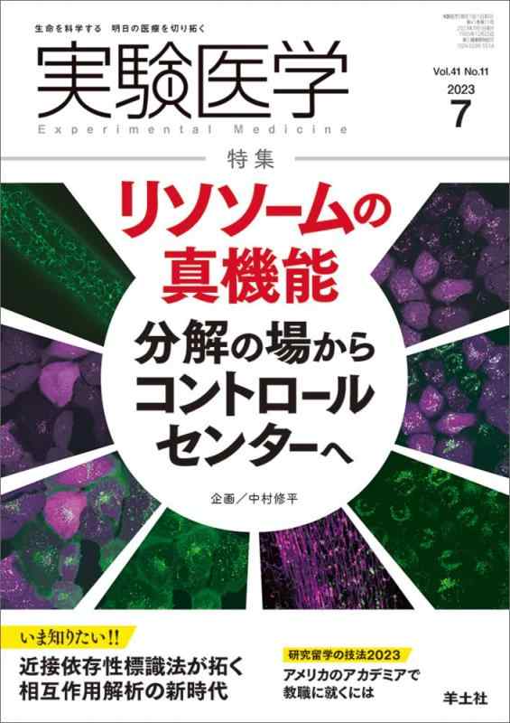 【中古】実験医学 2023年7月 Vol.41 No.11 リソソームの真機能　分解の場からコントロールセンターへ