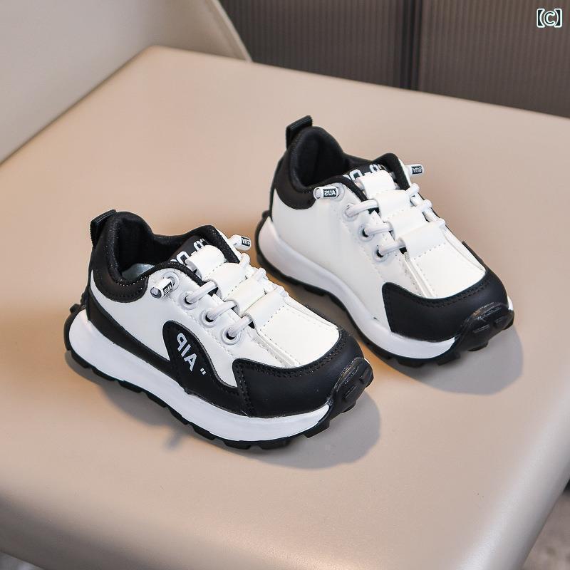 靴 キッズ 女の子 皮革 ランニングシューズ 男の子 スニーカー スポーティー カジュアル 小学生 幼稚園児 通学 運動会 普段使い