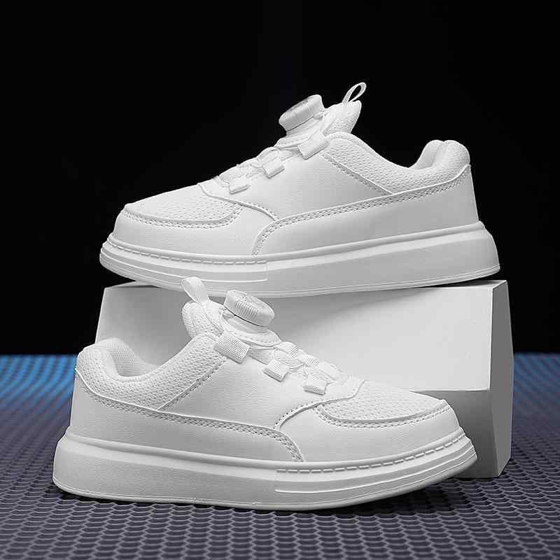 靴 キッズ 男の子 子供 白 スニーカー 防水 レザー メッシュ 通気性 スポーツ 小学生 ローカット 秋冬