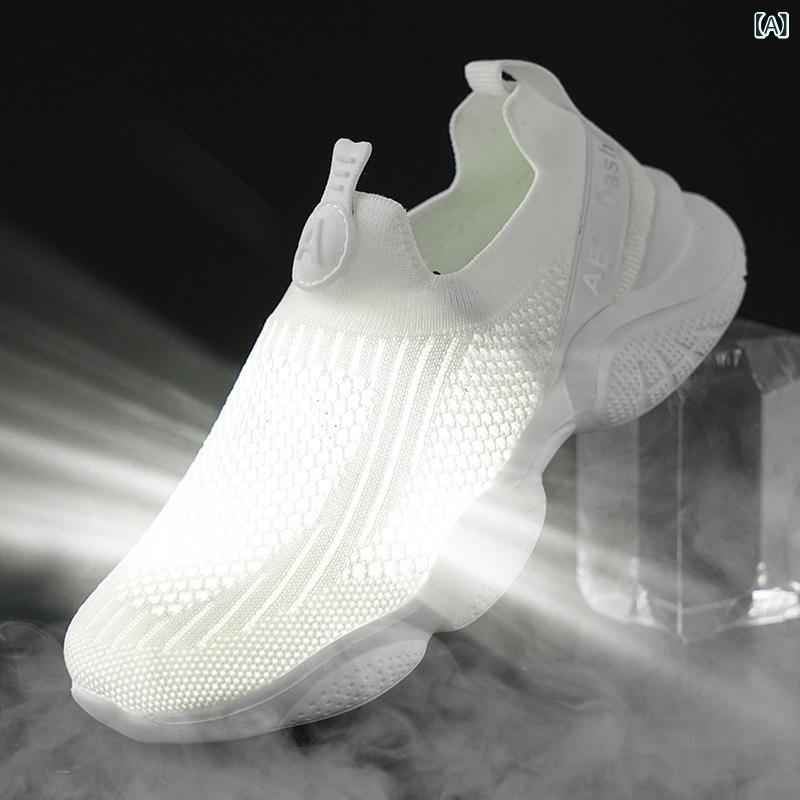 スニーカー キッズ 男の子 運動靴 メッシュ カジュアル シューズ 子供 中 बड़ा स्टूडेंट スリッポン ローカット 普段使い