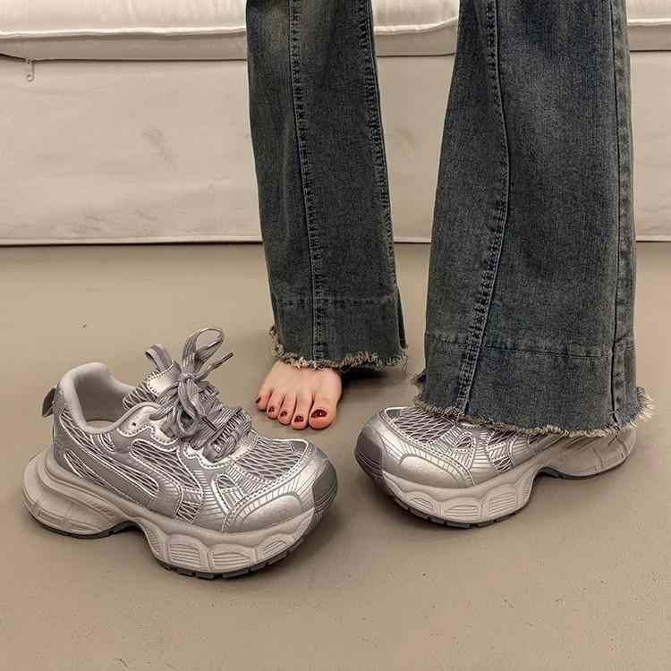 スニーカー レディース 厚底 カジュアル シューズ 春夏 メッシュ 通気性 アウトドア スポーツ 普段使い