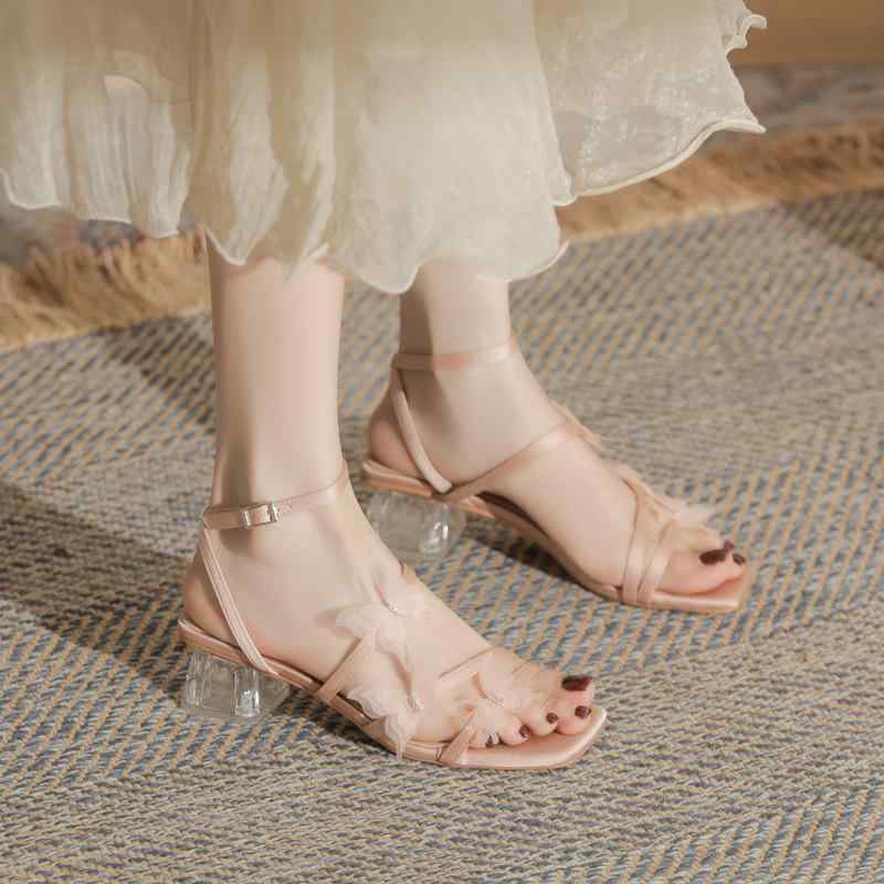 サンダル レディース ミュール 太めヒール チャンキーヒール スクエアトゥ カジュアル 歩きやすい 普段使い おしゃれ