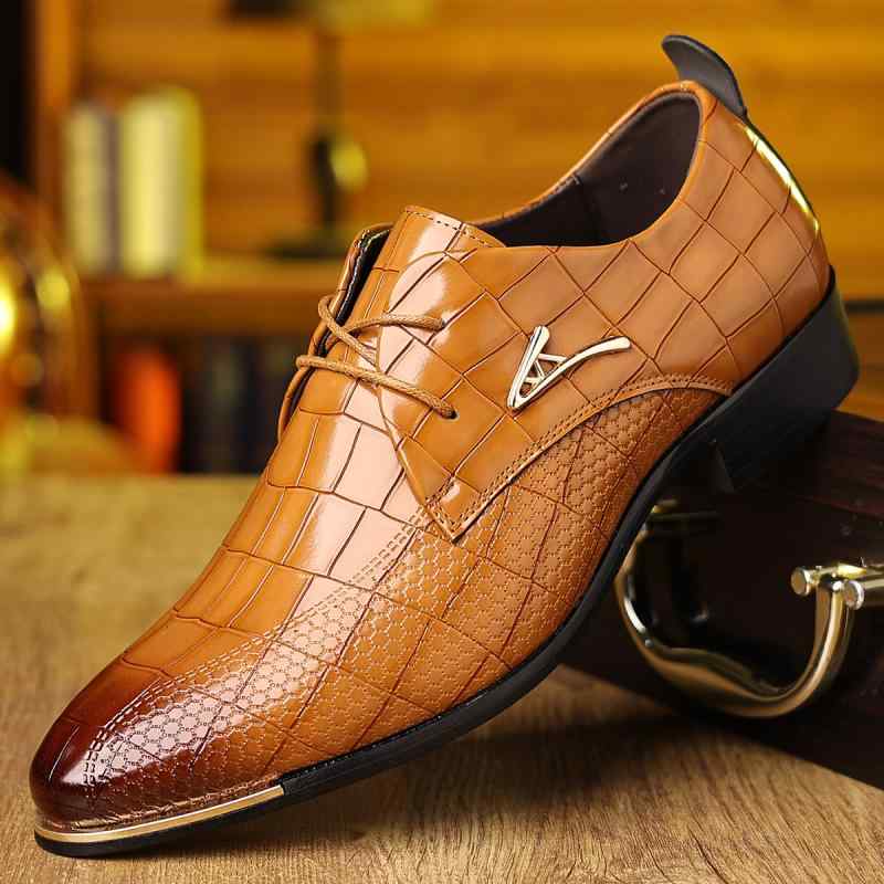 Business - 靴 メンズ 男性用 大きいサイズ レザーシューズ ポインテッドトゥ ビジネス フォーマル 理容師 245cm 27cm