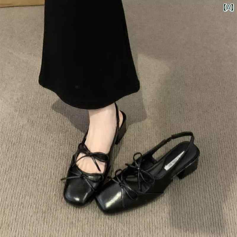 サンダル レディース チャンキーヒール ミュール バタフライ チョウ ちょう結び 仙女 フェアリー エレ..