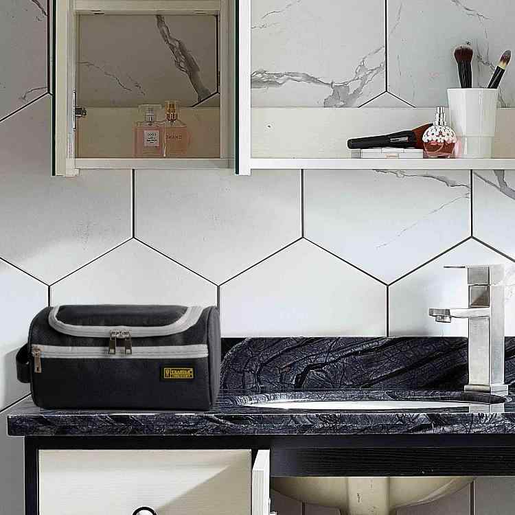 化粧ポーチ 防水 フック付き 手提げ