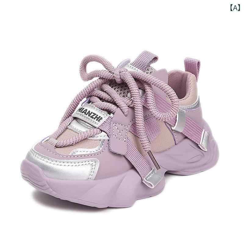 スニーカー キッズ 皮革 スポーツシューズ レースアップ 子供 中 बड़ा 子供用 ランニングシューズ 柔らかい底 男の子 シングルシューズ2