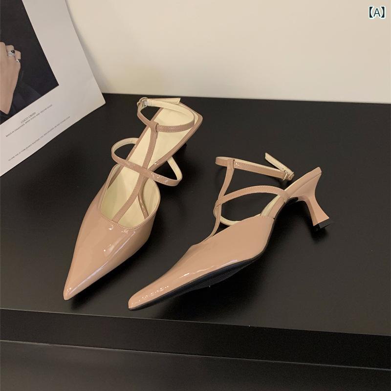 サンダル レディース 春夏 ハイヒール ヌードカラー ポインテッドトゥ スカート合わせ 普段使い かわいい お洒落 フェミニン エレガント2