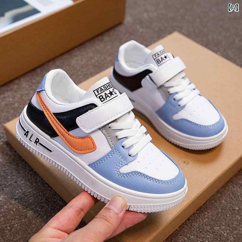 スニーカー キッズ 子供 男児 女児 運動靴 スポーツシューズ 通学 普段履き 走りやすい 衝撃吸収 滑り..