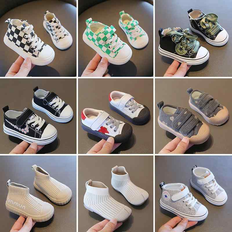 ベビー シューズ 男の子 キャンバス スニーカー 春秋 女の子 柔らかい靴底 カジュアル 高いカット