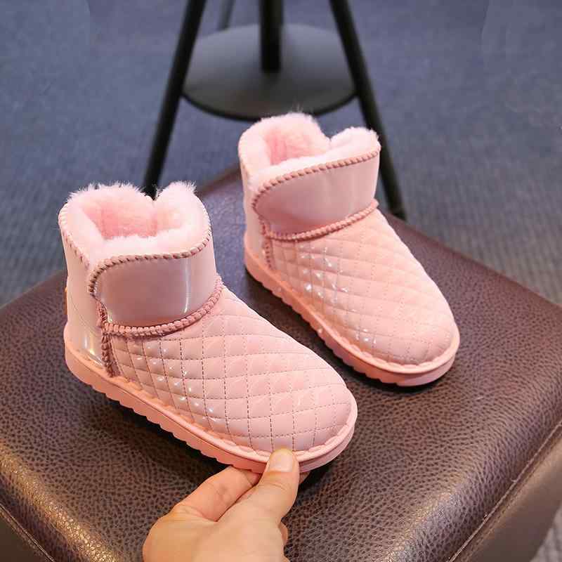 スノーブーツ キッズ 子供用 裏起毛 厚手 レザー ショートブーツ 綿靴 学生 防寒 シューズ