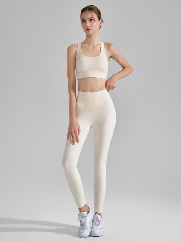 女性用 運動ウェア セットアップ バタフライ美背 ライクラ ノーショールトップス コンプレッションヨガパンツ レギンス スポーツブラ 筋トレ フィットネス ジム トレーニング 伸縮性 通気性 黒 ブラック