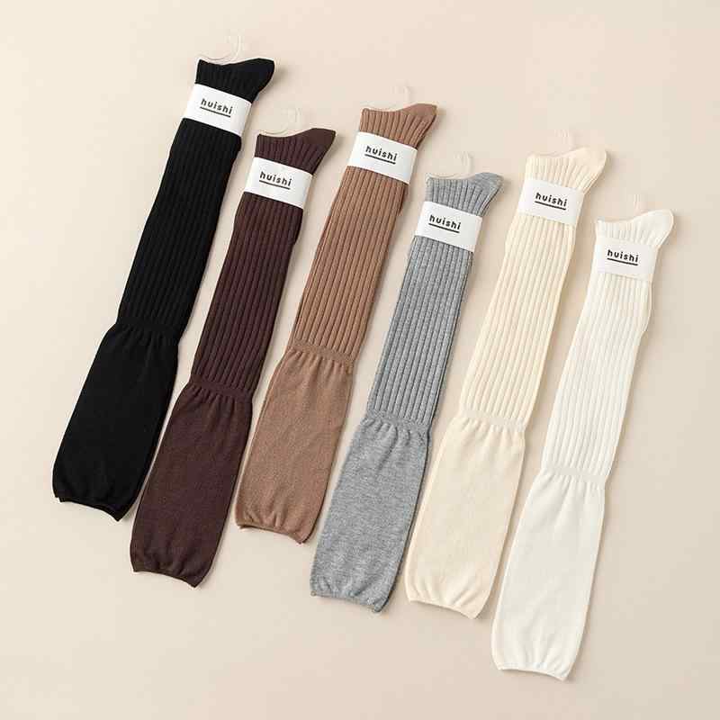 靴下 レディース 大腿 ニーハイソックス メラード 小腿 堆堆ソックス カシミヤ 羊毛混 オーバーニーソックス 白 ロングソックス2