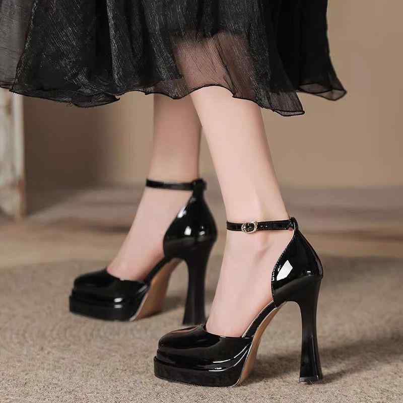 サンダル レディース 防水 ミュール 厚底 太ヒール 米白 ハイヒール ストラップ クッション 安定感 歩きやすい 疲れにくい 普段使い