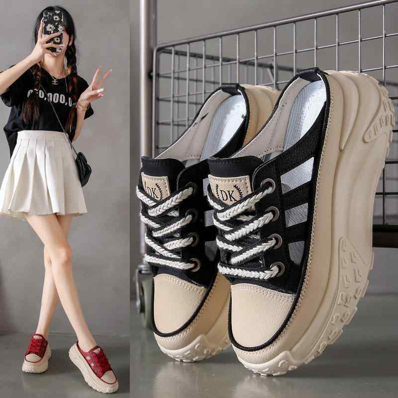 サンダル レディース 春夏 韓国 カジュアルシューズ 女性用 靴 通学 普段使い 軽量 快適 白 ローカット..