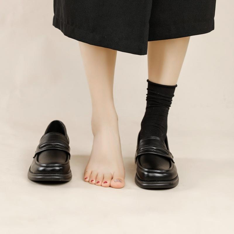 靴 レディース 厚底 ローファー 黒 スクールスタイル カジュアルシューズ 英国風 正装 シューズ JK 靴