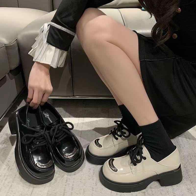 靴 レディース 厚底 ローファー 春 黒 小さいサイズ 大きいサイズ 牛革 太ヒール スリッポン カジュアル 歩きやすい 痛くなりにくい 柔らかい 普段使い