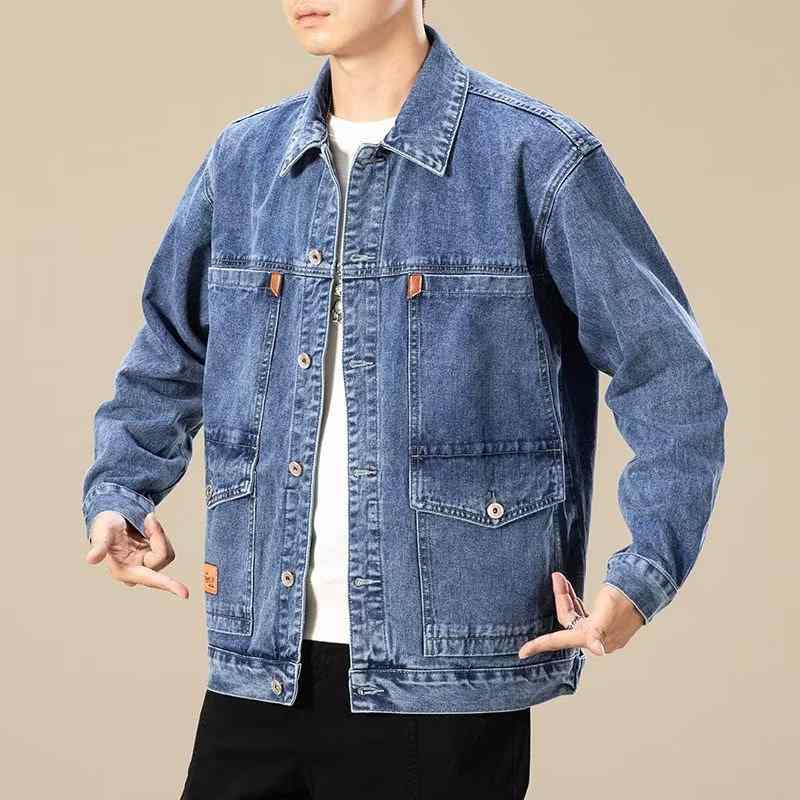 ジャケット メンズ 男性用 デニム 春秋 日本製 カジュアル ゆったり 大きいサイズ 多ポケット ワーク
