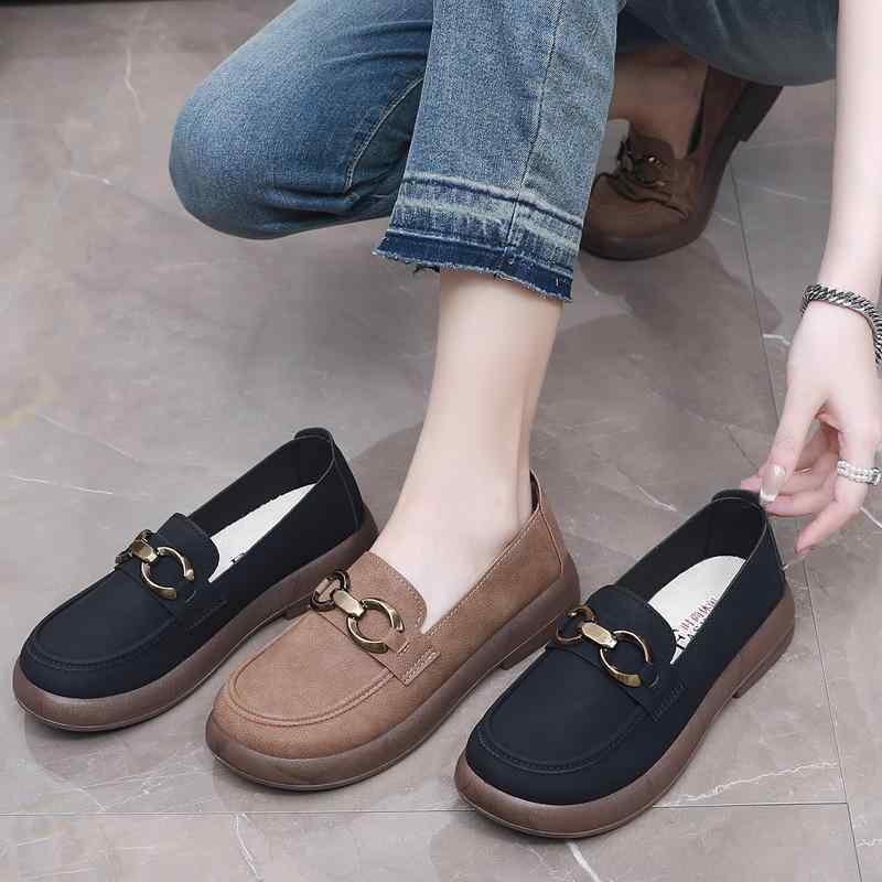 靴 レディース 厚底 ローファー 柔らかい 履きやすい 婦人靴 コンフォート 通気性 スリッポン 春夏2