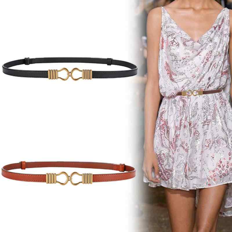 ベルト レディース 女性用 本革 細ベルト ウエストベルト 装飾 トップス シャツ ワンピース ブラック 黒 レザー おしゃれ かわいい 上品 普段使い2