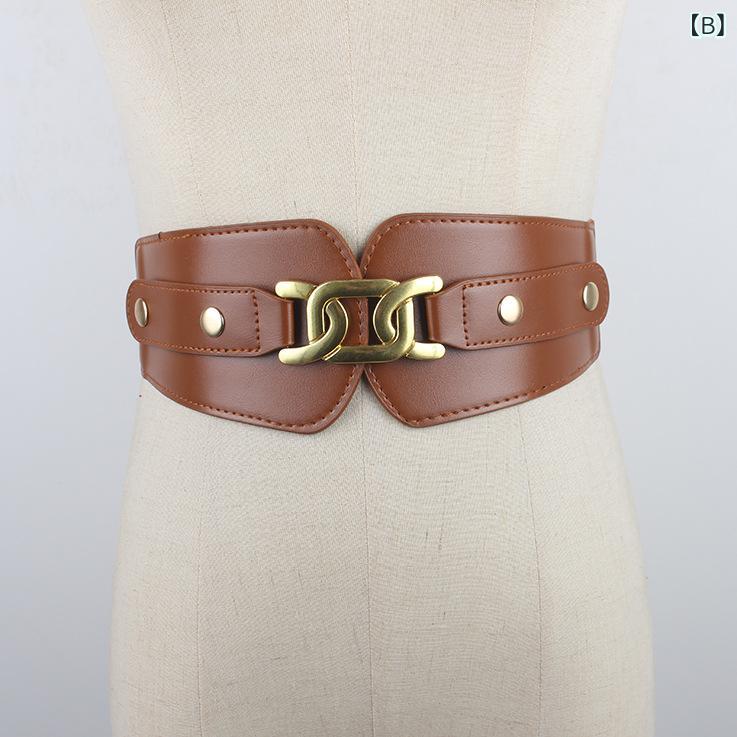 ベルト レディース 连衣裙 カジュアル ウエストマーク フェイクレザー 飾りベルト ゴムベルト スタイルアップ 細見え ウエストベルト 黒 白 春夏