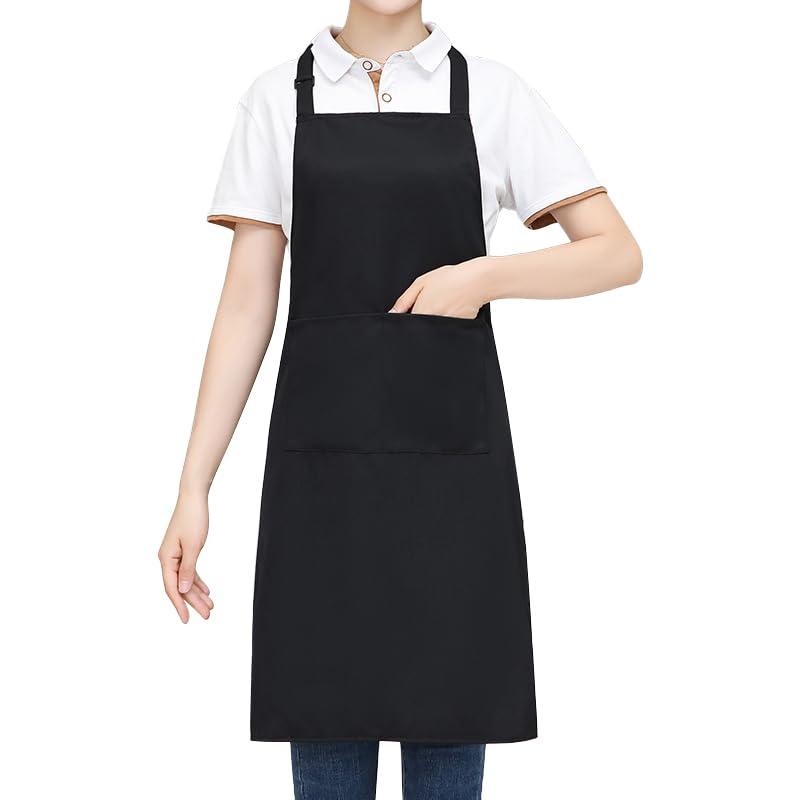 樂天商城 - [MIGAO] エプロン 首掛け H型 シンプル おしゃれ メンズ レディース 大人用 大容量ポケット付き 汚れにくい シワ防止 撥水加工 無地 調節可能 キッチン ダイニングルーム コーヒーショップ 料