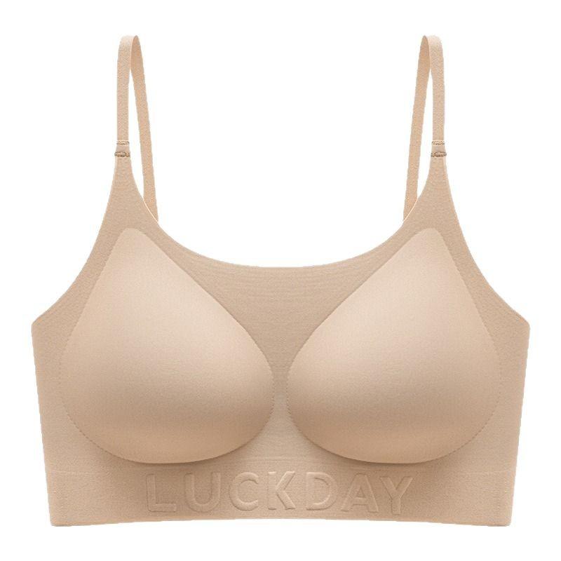 ファンデーション レディース 夏 薄型 固定カップ 一体型 タンクトップ 美背 ベージュ インナー 透けない シームレス ブラジャー