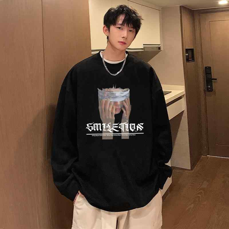 スエード調 スウェット メンズ 春秋 ヘビーウェイト 大きいサイズ トップス 長袖 トレーナー カットソー 男性用 インナー