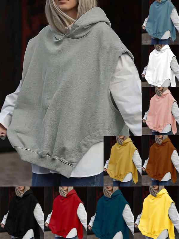 ジャケット レディース Y2K スタイル 無地 ゆったり ノースリーブ パーカー カジュアル 普段使い