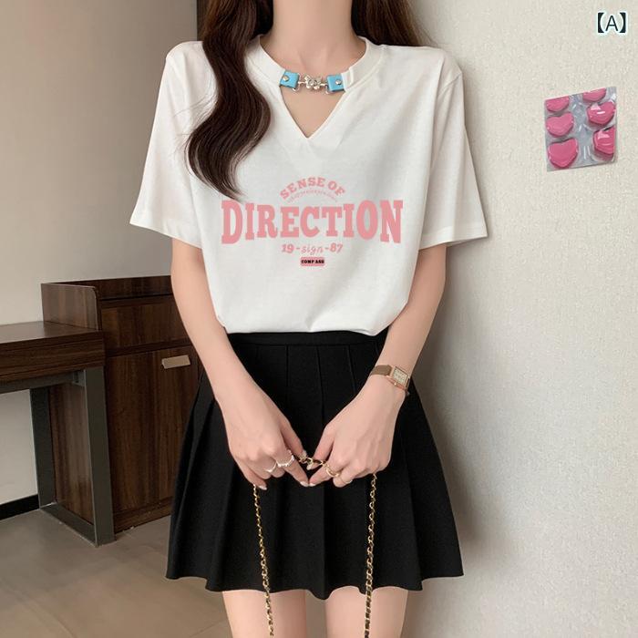 Tシャツ レディース 半袖 Vネック カットソ...の紹介画像2