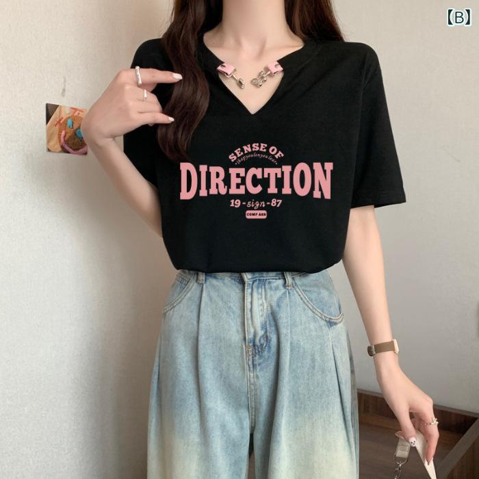 Tシャツ レディース 半袖 Vネック カットソ...の紹介画像3
