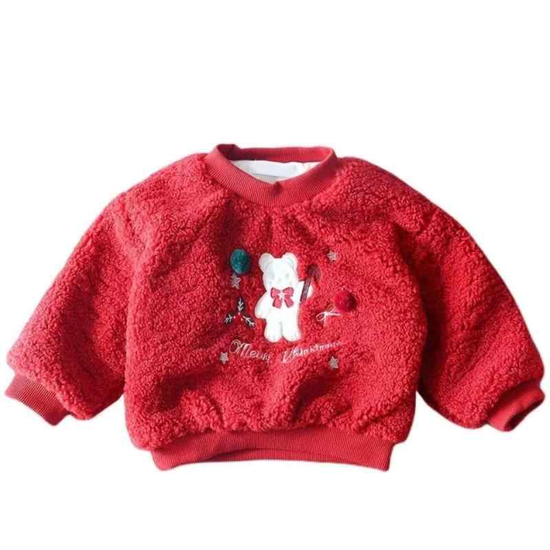 ベビー服 女児 子供服 ボア トレーナー 秋冬 クリスマス 新年 厚手 暖かい ふわふわ かわいい 普段着