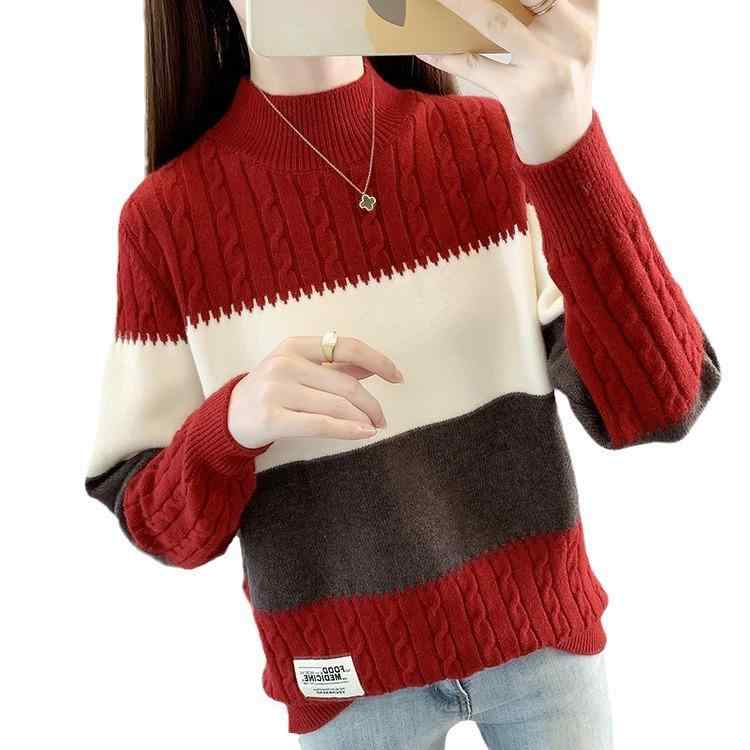 ニット レディース 秋冬 韓国風 ゆったり レトロ 厚手 ニットセーター トップス インナー あったか かわいい おしゃれ