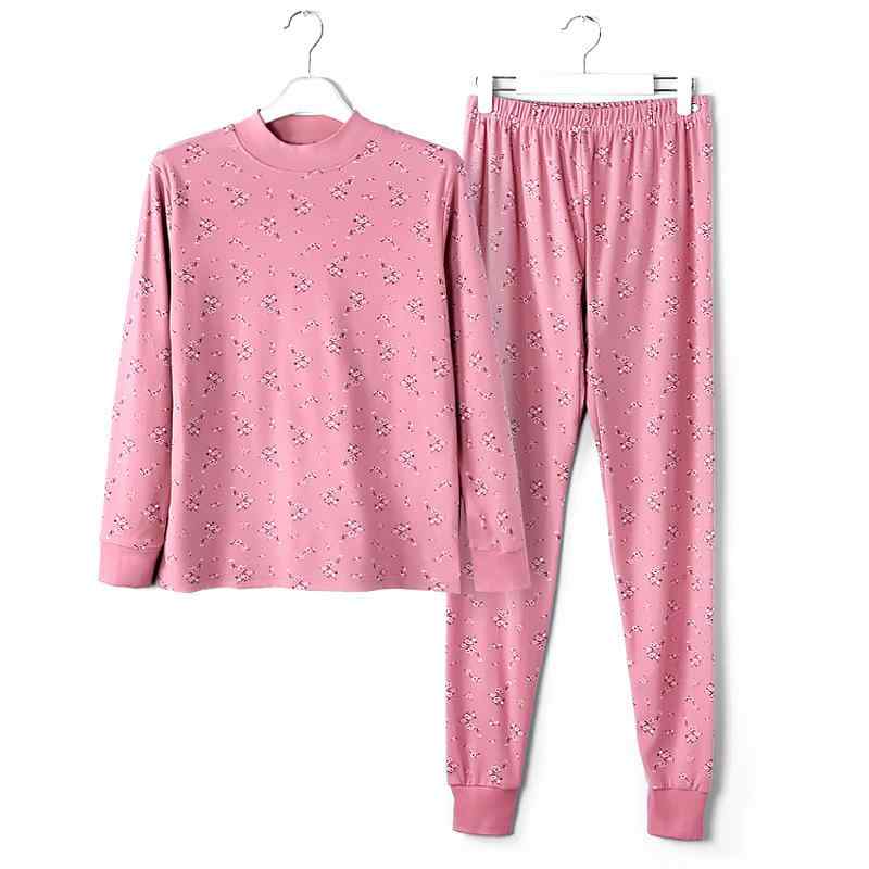 シャツ レディース 高齢者向け 綿100% 長袖 インナー 上下セット あったか 暖か 肌着 秋冬 防寒 部屋着 普段使い