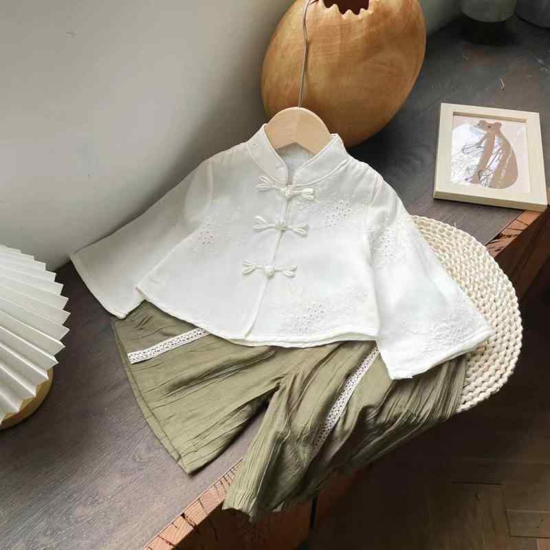 キッズ 春物 セットアップ チャイナドレス風 上下セット 女の子 子供服 かわいい 和風 新中式