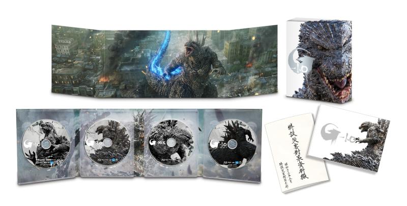 [중고][][고질라-1.0] 호화판 4K Ultra HD Blu-ray 동봉 4매 세트(:아크릴 스탠드+비주얼 시트 첨부, 메이커 특전:명 대사 스티커 첨부) [Blu-ray]