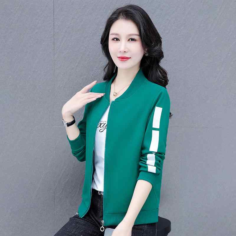 ジャケット レディース 野球 ミリタリー カジュアル ブルゾン ジャンパー アウター スポーティー 配色 切り替え ミドル丈 ママ 秋冬