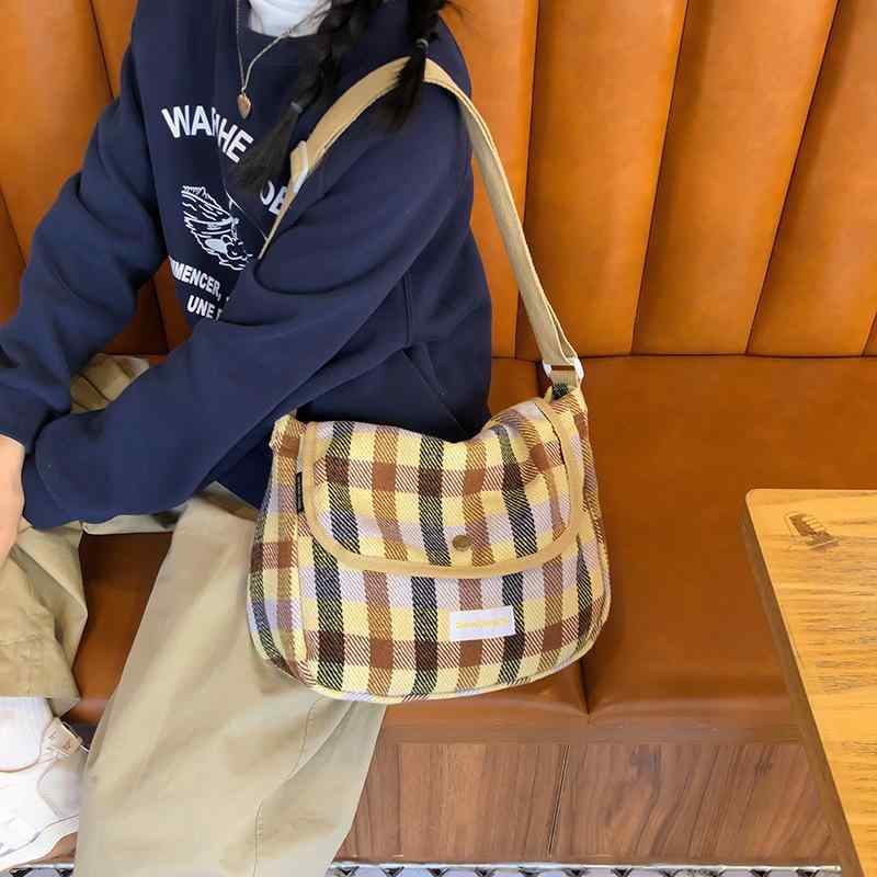 トートバッグ レディース 秋冬 レトロ チェック柄 大容量 ショルダーバッグ 肩掛け 鞄 カバン 通勤 通学