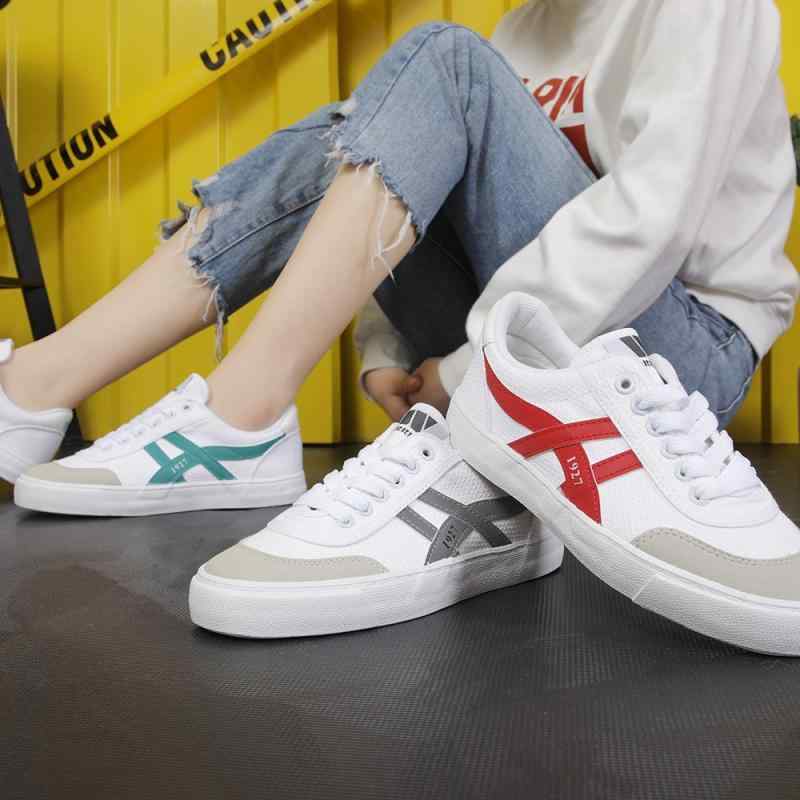 スニーカー メンズ レディース キャンバスシューズ ローカット 紐靴 シンプル カジュアル 歩きやすい 普段使い 通学 学生 白スニーカー