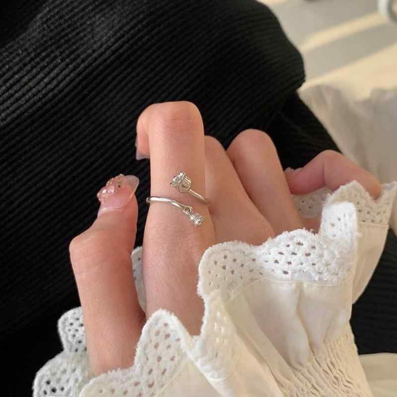 指輪 レディース S990 シルバー スズラン フラワー モチーフ リング 豪華感 個性的 ユニーク ラッキーアイテム プレゼント