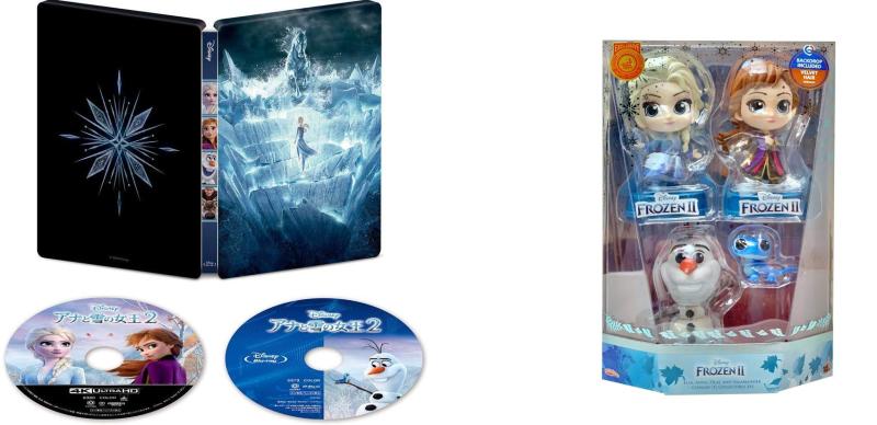 【中古】【】アナと雪の女王2 4K UHD MovieNEX スチールブック(HOTTOYSコラボレーション企画 オリジナルコスベイビー付き<アナ,エルサ,オラフ,サラマンダー>) [4K ULTRA HD+ブルーレイ+デジタ