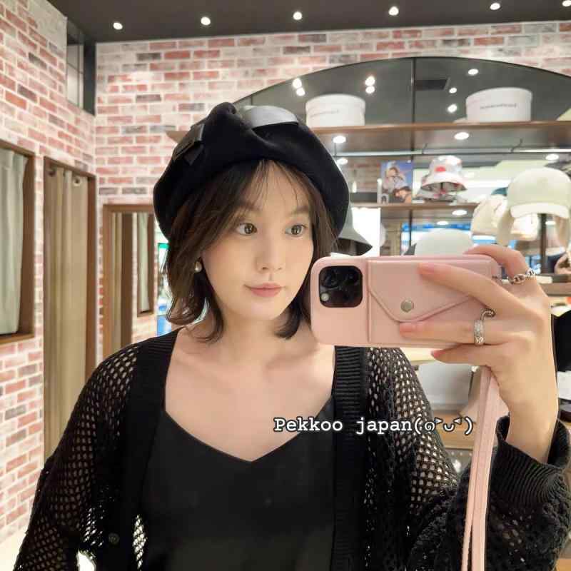 帽子 レディース 羊毛 日系 レザー 大判リボン 画家帽 秋冬 ベレー帽 ウール かわいい 上品 おしゃれ レトロ