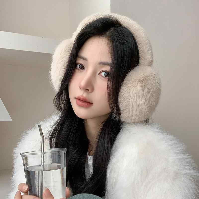 イヤーマフ 男女兼用 秋冬 あったか ラビットファー風 耳カバー 防寒 耳当て イヤーウォーマー 高品質 ふわふわ もこもこ かわいい 通勤 通学 アウトドア2