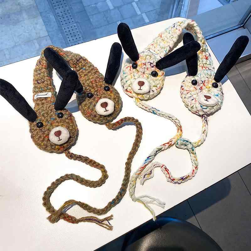 ニット帽 レディース かわいい 防寒 耳当て 秋冬 韓国風 INS 毛糸 耳カバー ウォーマー あったか イヤーマフ・適用性別: 男女兼用・適用年齢: 成年・素材: アクリル, 人造羊毛・スタイル: 基本式・カラー: 長耳狗-コーヒー, 長...