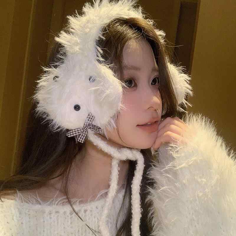 イヤーマフ レディース 秋冬 かわいい 犬 モチーフ 防寒 暖かい イヤーウォーマー 自転車 バイク アウトドア2