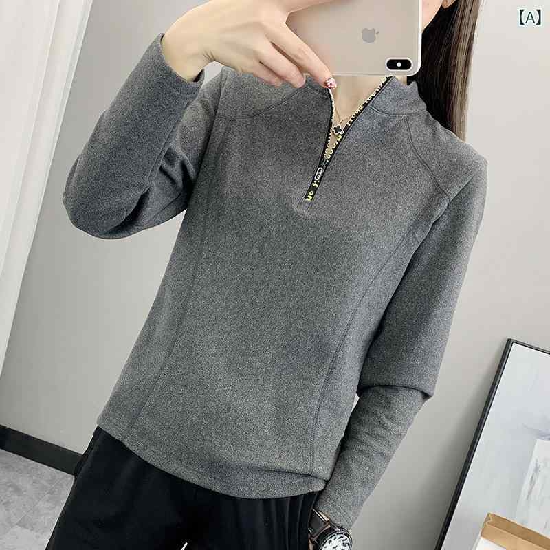 フリース レディース 長袖Tシャツ 防寒トップス あったかプルオーバー ハイネック インナーウェア アウトドアウェア 暖か 伸縮性 通気性
