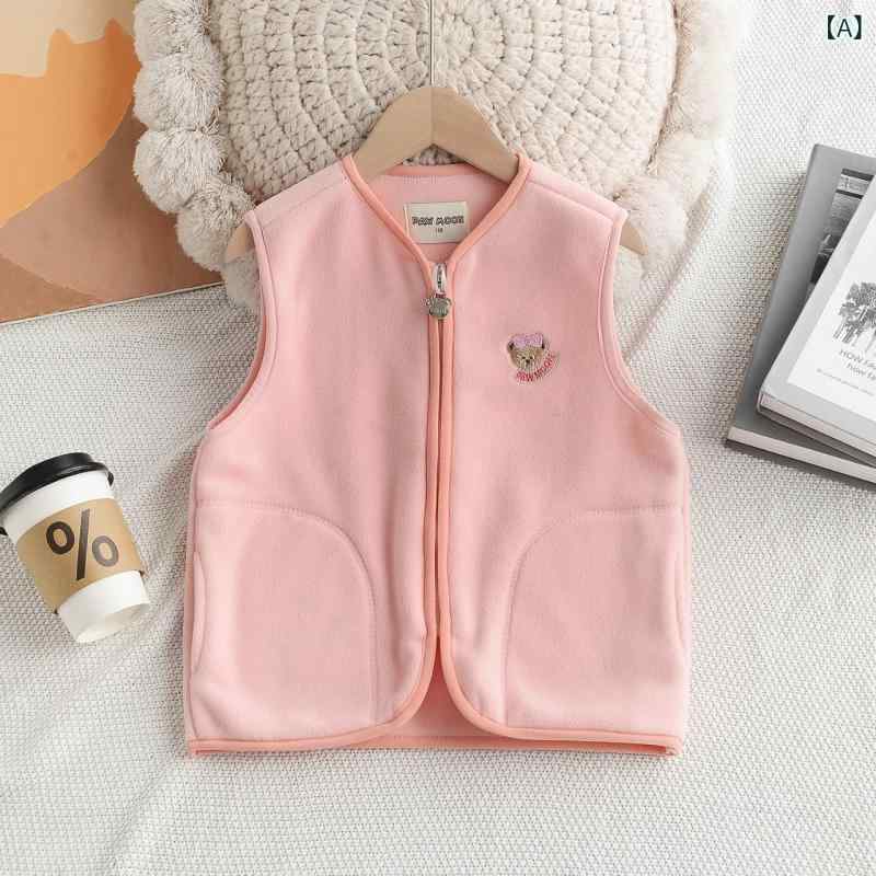 ベスト キッズ 子供服 男女兼用 フリース あったか チョッキ