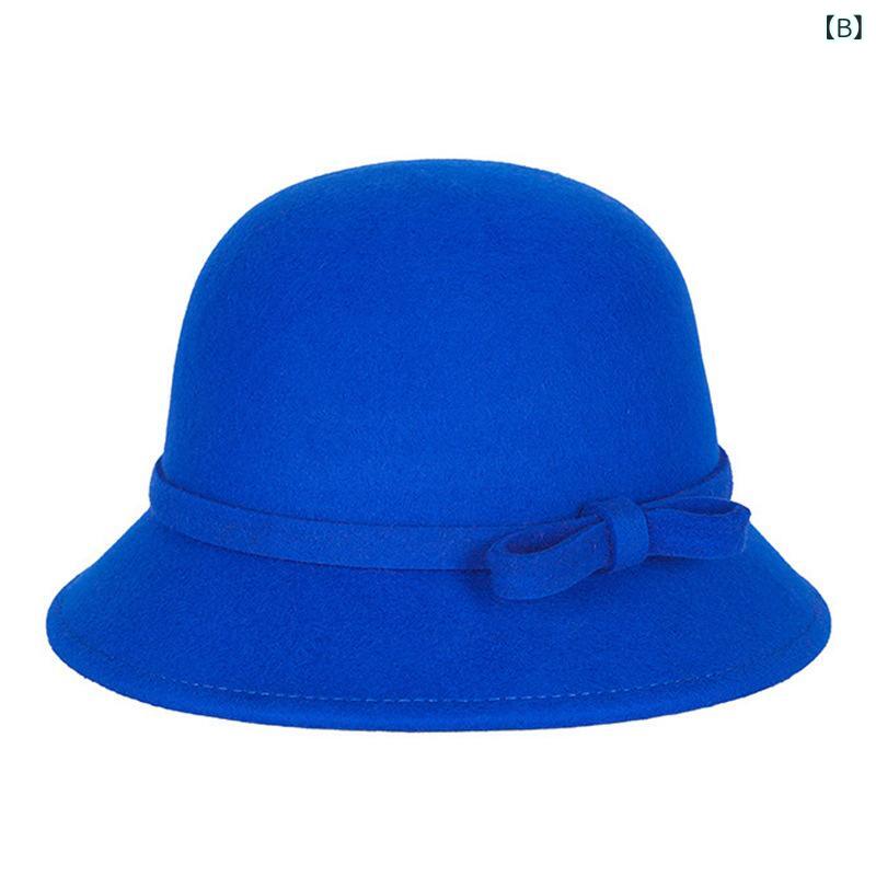 帽子 レディース 秋冬 バケットハット ウール あったか 保温 ハット 盆帽子 小礼帽 おしゃれ かわいい ファッション エレガント フェルトハット 上品 きれいめ 女性用 帽子