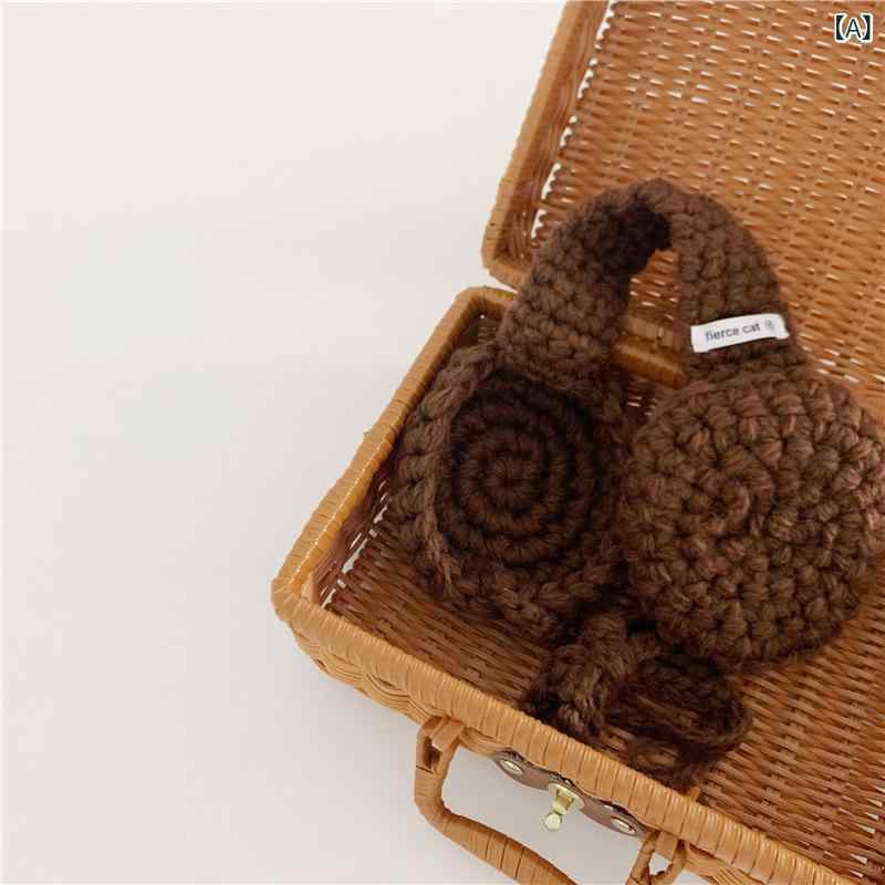 イヤーマフ キッズ 子供 秋冬 アウトドア 保温 かわいい 無地 ニット 毛糸 防寒2