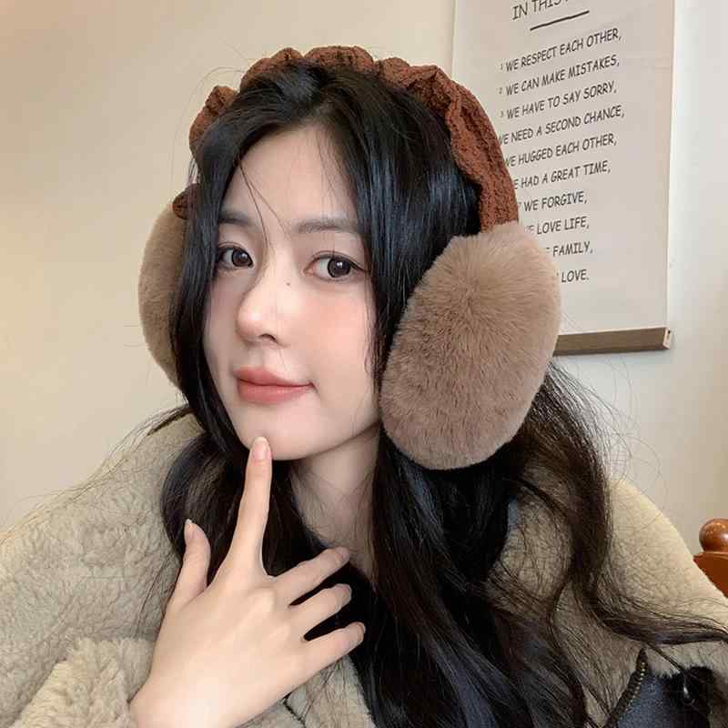 イヤーマフ レディース かわいい 秋冬 韓国風 学生 暖か イヤーウォーマー 防寒 ふわふわ もこもこ 花柄 レース