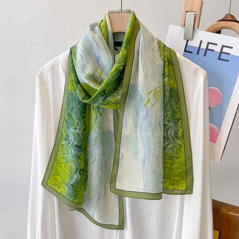 スカーフ レディース 春秋 真 silk 100% シルクツイル 薄手 ショール ストール 紫外線対策 日焼け防止 首巻き 母の日 誕生日 記念日 プレゼント ギフト